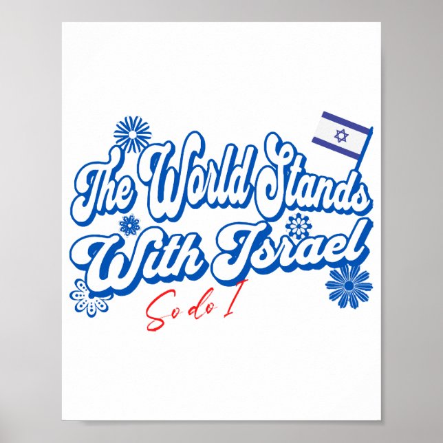 Världen står med Israel, och det gör jag också med Poster (Framsidan)