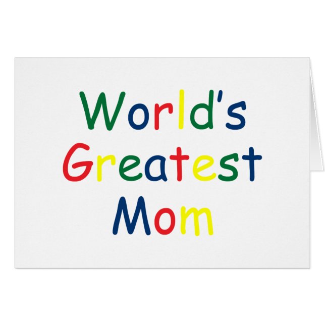 Världen Största Mamma Hälsningskort (Framsidan Horizontal)