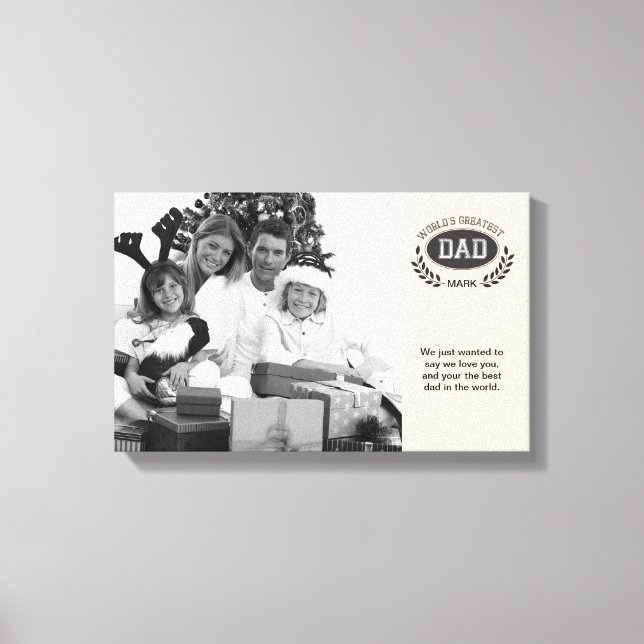 Världen Största Pappa Canvastryck (Framsida)