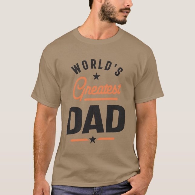 Världen Största Pappa Far och farfar T Shirt (Framsida)