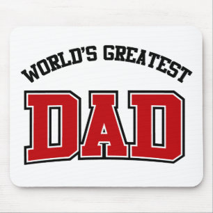 Världen Största Pappa Mousepad Red Musmatta