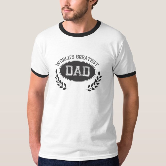 Världen Största Pappa T Shirt (Framsida)