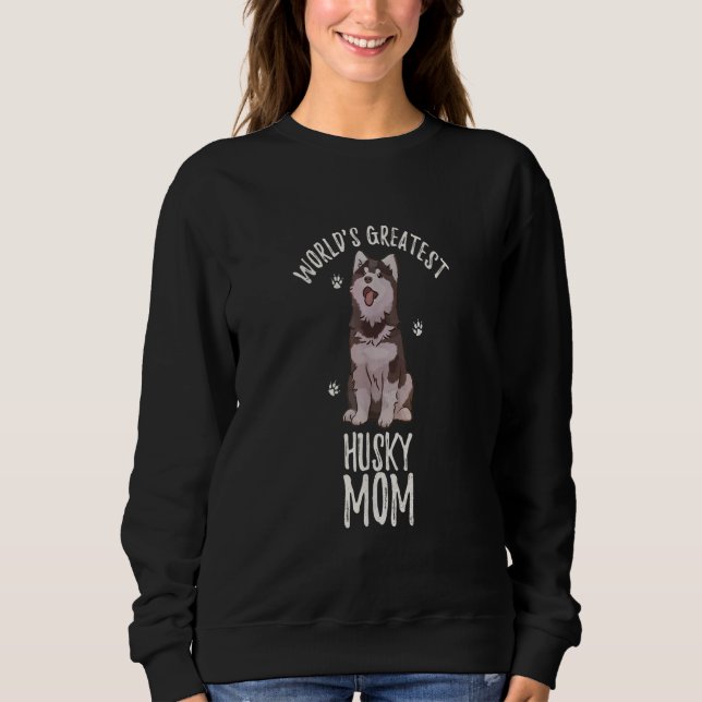 Världen Största Rolig hund Mamman Siberian husky M T Shirt (Framsida)