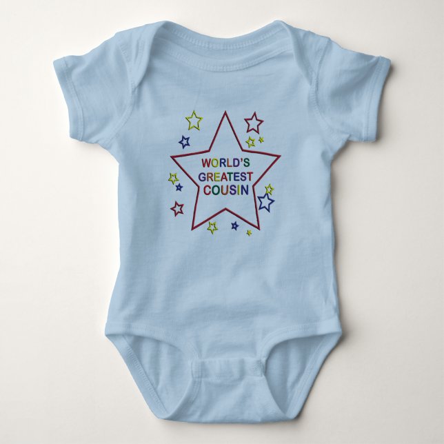 Världen Största stjärnornas kusin Blue Infant Cree T Shirt (Framsida)