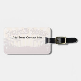 Världen turnerar reser märkre bagagebricka