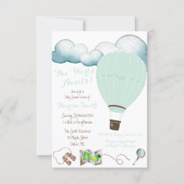 Världen väntar! Barnskor för Mint Luftballong Inbjudningar