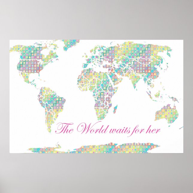 Världen väntar på henne - affisch (Framsidan)