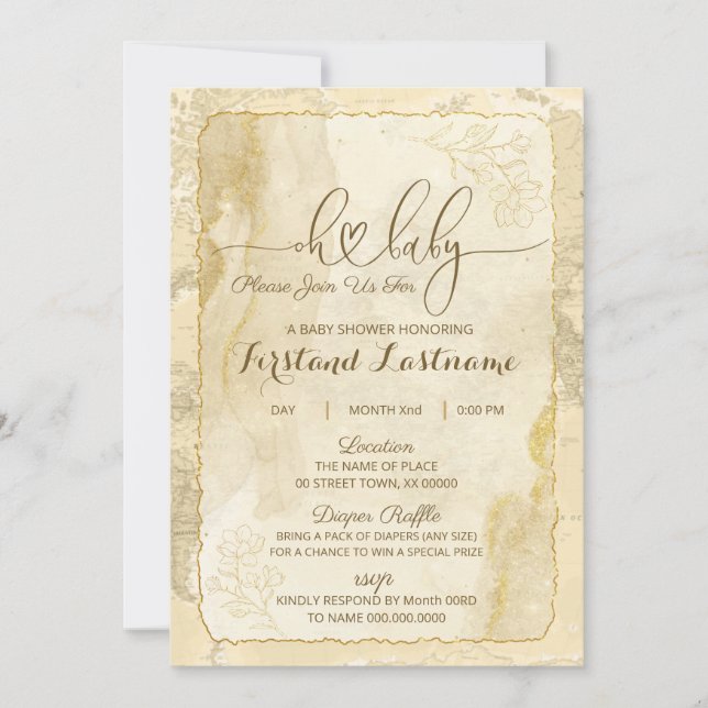 Världen väntar på inbjudan till babyskor (Framsida)