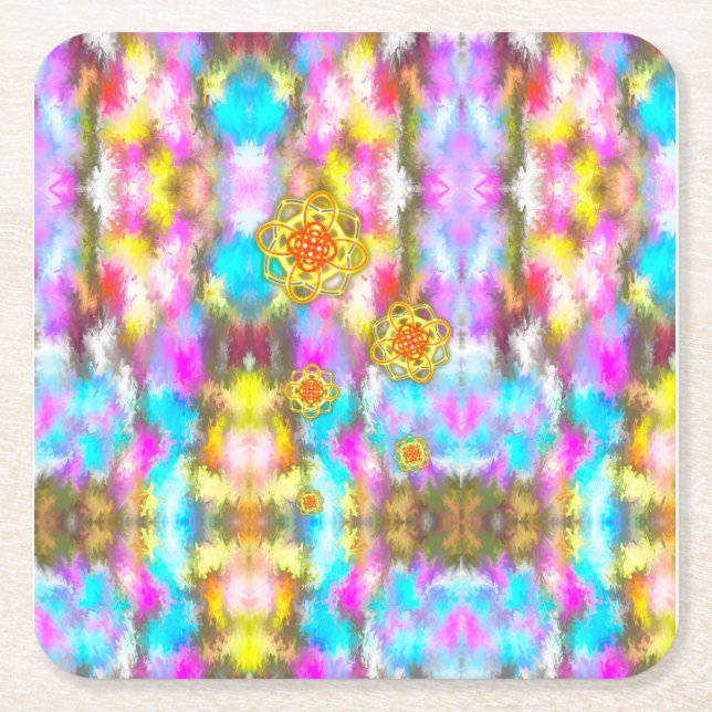 Världen vi lever uppskattas underlägg papper kvadrat (Framsidan)