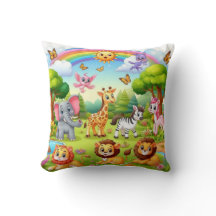 världen: Vilda djur Dekorativ kudde