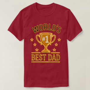 Världens #1 Bästa Pappapresent – Unik Fars Dag T Shirt