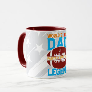 Världens #1 Pappa Fantasy Football Legend Kaffemug Mugg