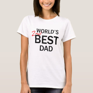 Världens andra bästa Pappa Fars dag-munkorgsgåva J T Shirt