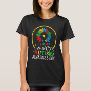 Världens Autismmedvetenhetsmånad Autistisk Design T Shirt