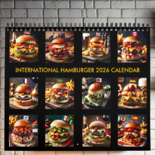 Världens avfallsslag: 2026 Hamburgers i Internatio Kalender