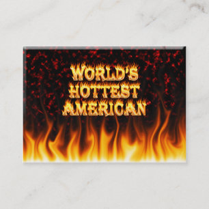 Världens avfyrar flammar varmmaste amerikan och visitkort