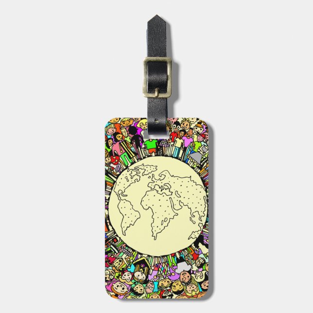 Världens barn bagagebricka (Vertikal Framsida)