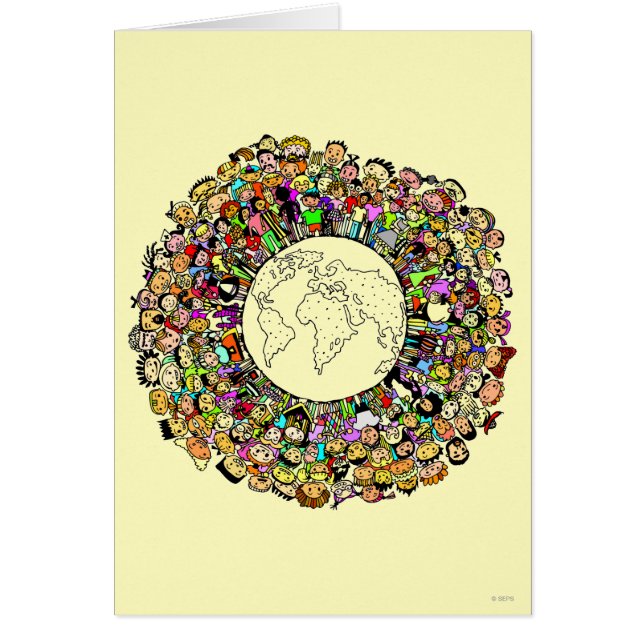 Världens barn hälsningskort (Framsidan)