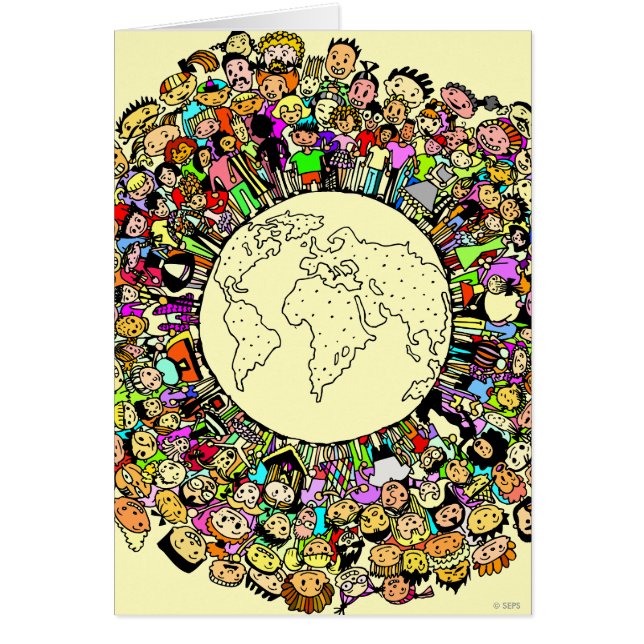 Världens barn hälsningskort (Framsidan)