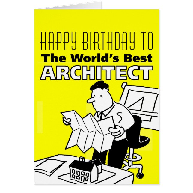 Världens bäst arkitekt hälsningskort (Framsidan)