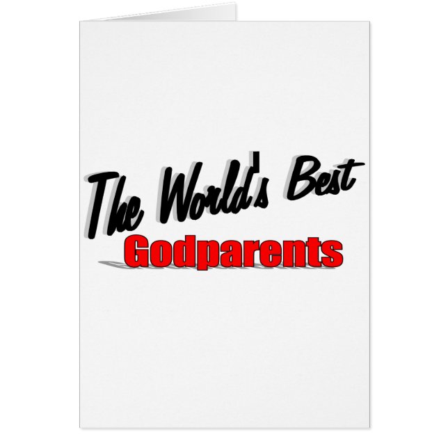 Världens bäst Godparents Hälsningskort (Framsidan)