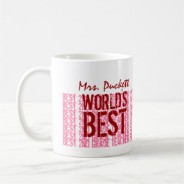 Världens bästa 2:a Klass-lärare, eget namn G101 Mugg