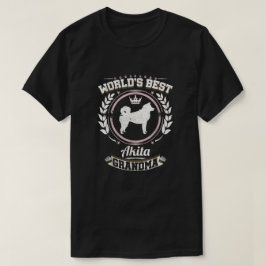 Världens bästa Akita Grandma Granddog T Shirt