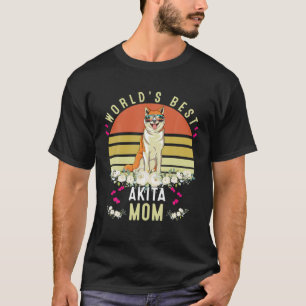 Världens bästa Akita Mamma Hund Mamma Funny T Shirt