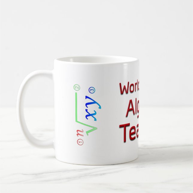 Världens bästa Algebra-lärare med formel Kaffemugg (Vänster)