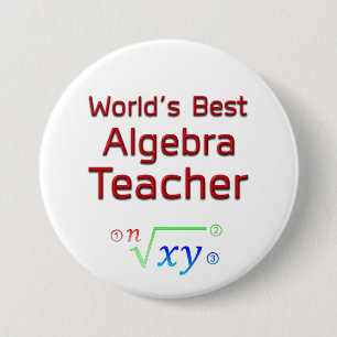 Världens bästa Algebra-lärare med formel Knapp