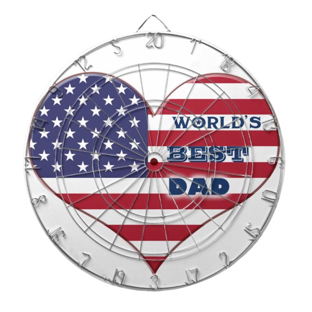 Världens bästa amerikanska Flagga i Pappa Darttavla (Framsidan)