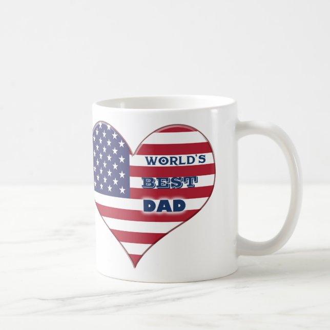 Världens bästa amerikanska Flagga i Pappa Kaffemugg (Höger)