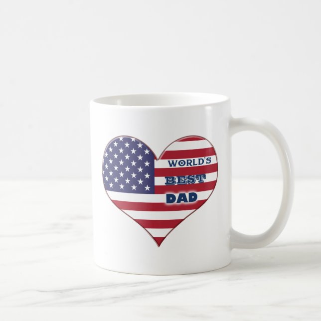 Världens bästa amerikanska Flagga i Pappa Kaffemugg (Höger)