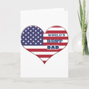 Världens bästa amerikanska Flagga i Pappa Kort