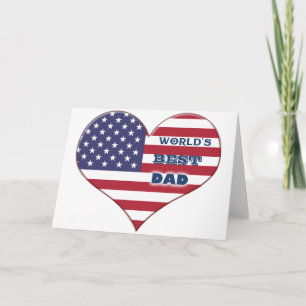 Världens bästa amerikanska Flagga i Pappa Kort