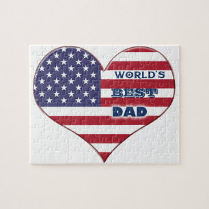 Världens bästa amerikanska Flagga i Pappa Pussel