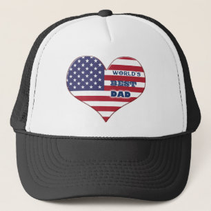 Världens bästa amerikanska Flagga i Pappa Truckerkeps