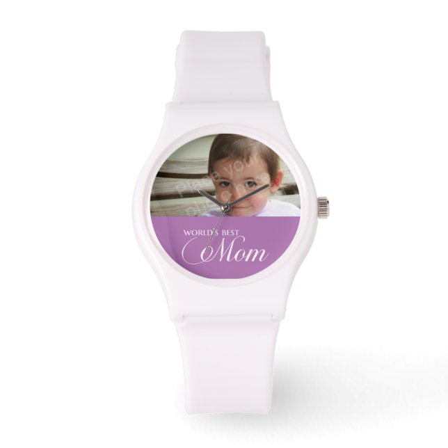 Världens bästa anpassningsbar i Mamma-foto Armbandsur (Framsida)