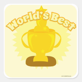 Världens bästa anpassningsbara design! fyrkantigt klistermärke