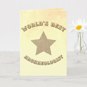 Världens bästa arkeolog Golden Star Kort