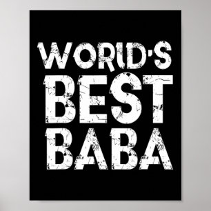 Världens bästa Baba Fars dag Gift Muslim Pappa Hus Poster
