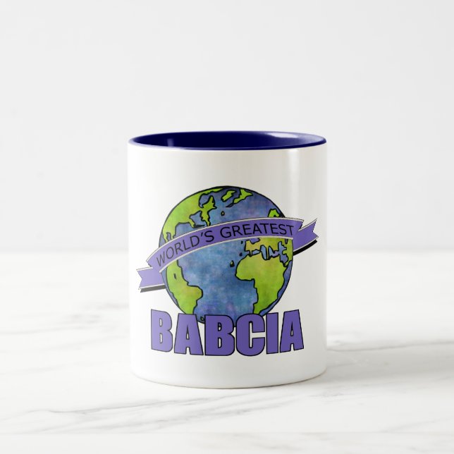 Världens Bästa Babcia Två-Tonad Mugg (Center)