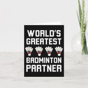 Världens Bästa Badmintonpartner Cool Badminton P Kort