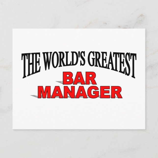 Världens Bästa Bar Manager Vykort (Framsida)