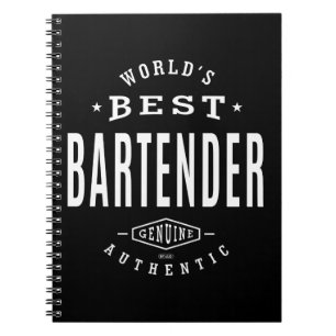 Världens bästa Bartender Anteckningsbok Med Spiral