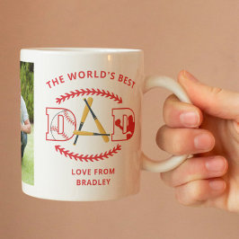 Världens bästa Baseball-Anpassningsbar i Pappa, fo Kaffemugg