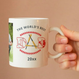 Världens bästa Baseball-Anpassningsbar i Pappa, fo Kaffemugg
