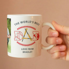 Världens bästa Baseball-Anpassningsbar i Pappa, fo Kaffemugg