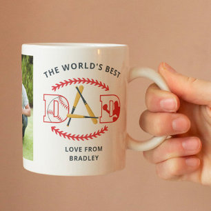 Världens bästa Baseball-Anpassningsbar i Pappa, fo Kaffemugg