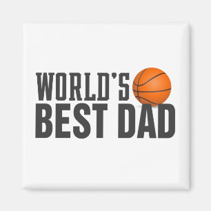 Världens bästa basket för Pappa-typografi   Magnet